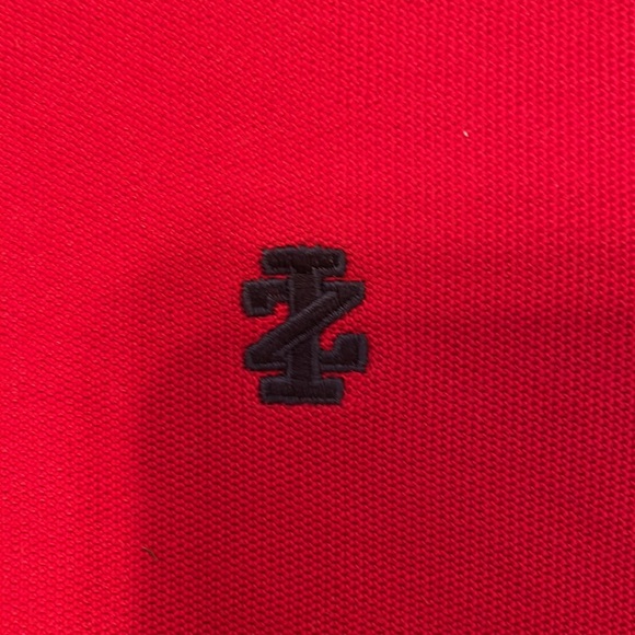 Mens Izod Brand Deep Red Short Sleeve Polo Shirt Size L - Picture 3 of 5